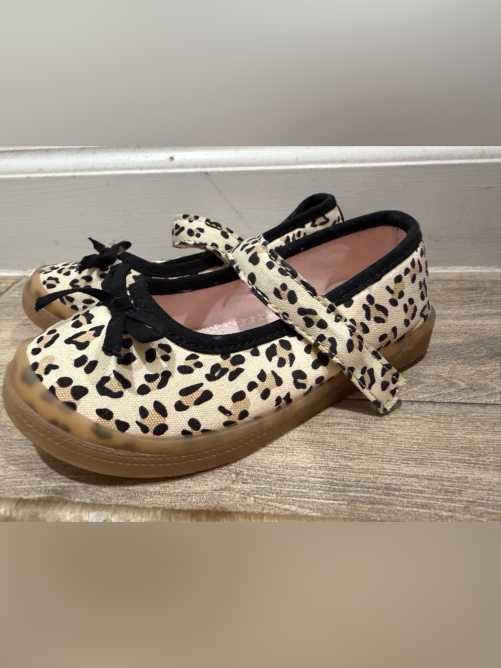 Jellypop Cream and Black Leopard Print Mary Jane Shoes